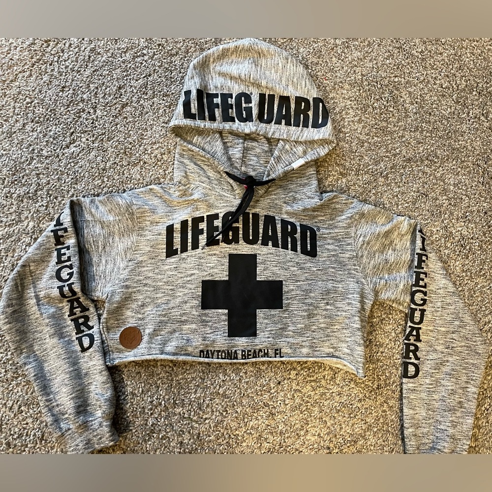 Crop Lifeguard hooded sweatshirt